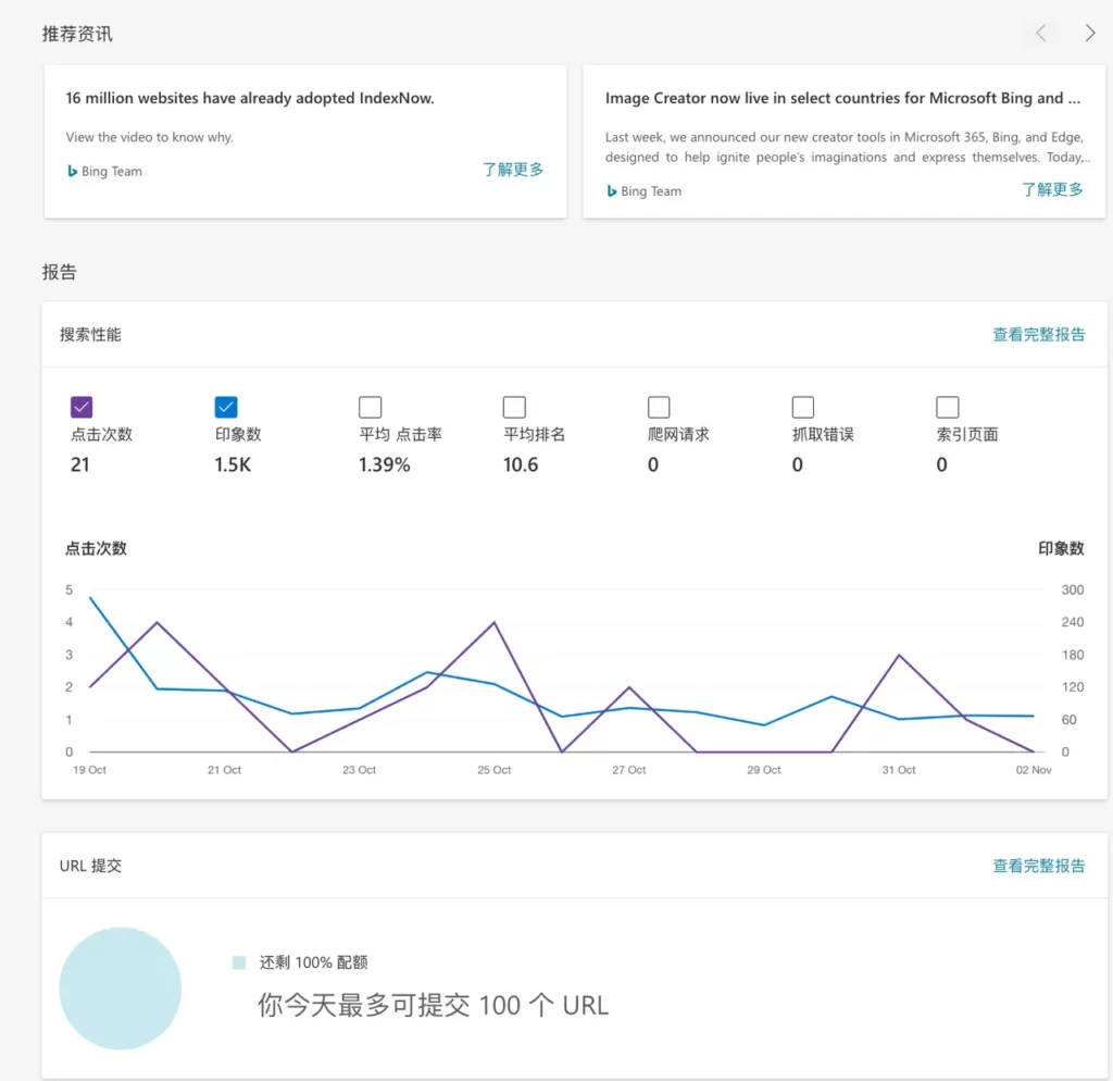 bing站长工具首页