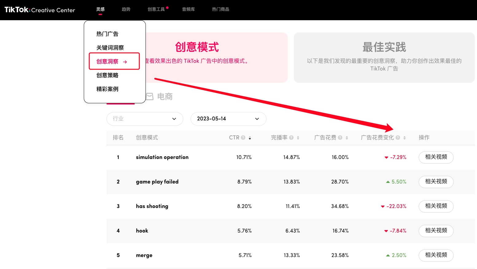 tiktok广告创意库创意洞察